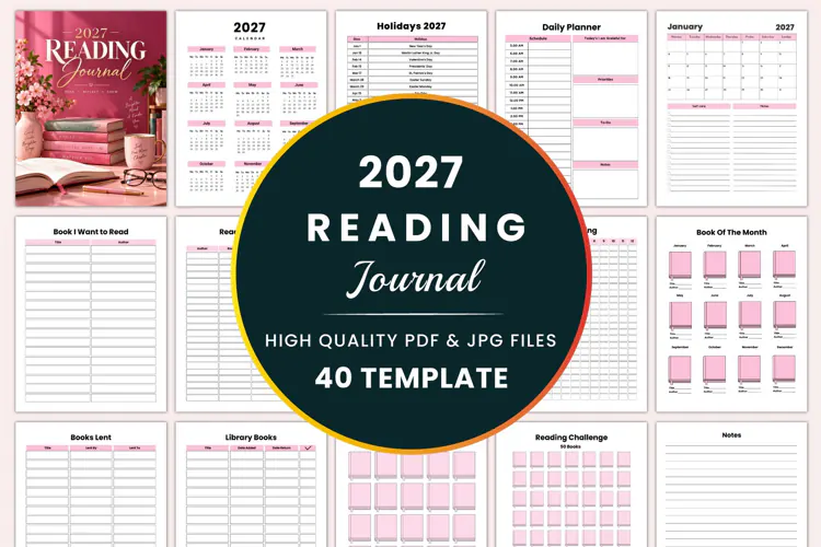 2027 Reading Journal Kdp interiors