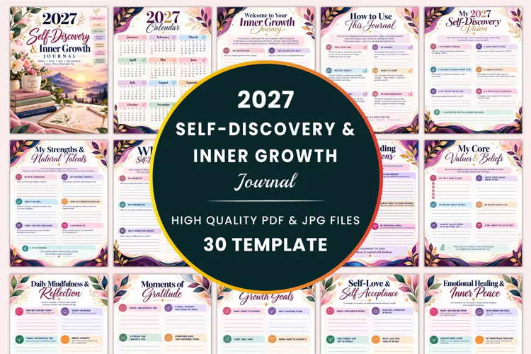 2027 Self-Discovery & Inner Growth Journal Kdp interiors