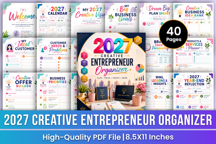 2027 Creative Entrepreneur Organizer | Business Planner