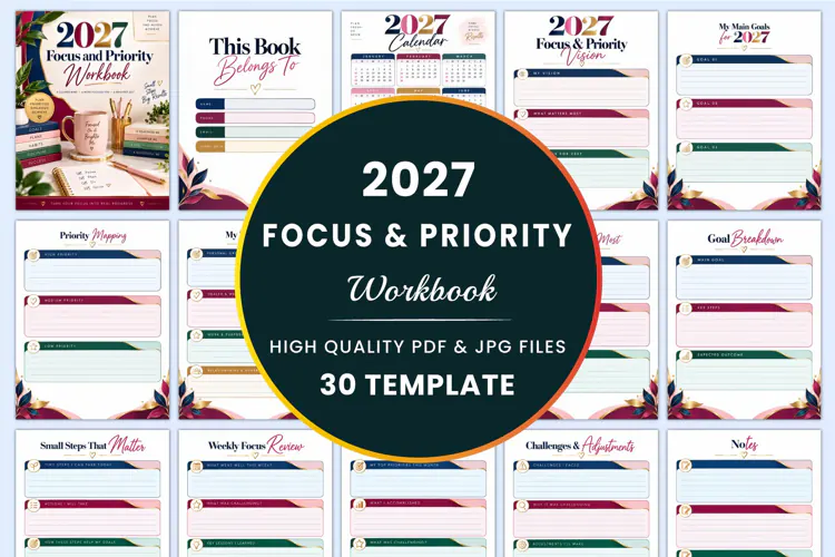 2027 Focus & Priority Workbook Kdp interiors
