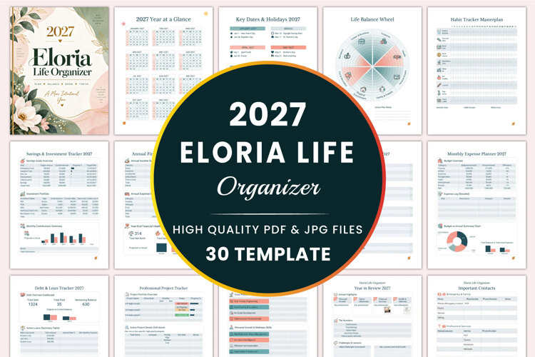2027 Eloria Life Organizer Kdp interiors example image 1