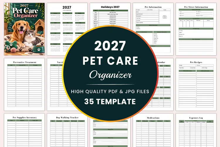 2027 Pet Care Organizer Kdp interiors