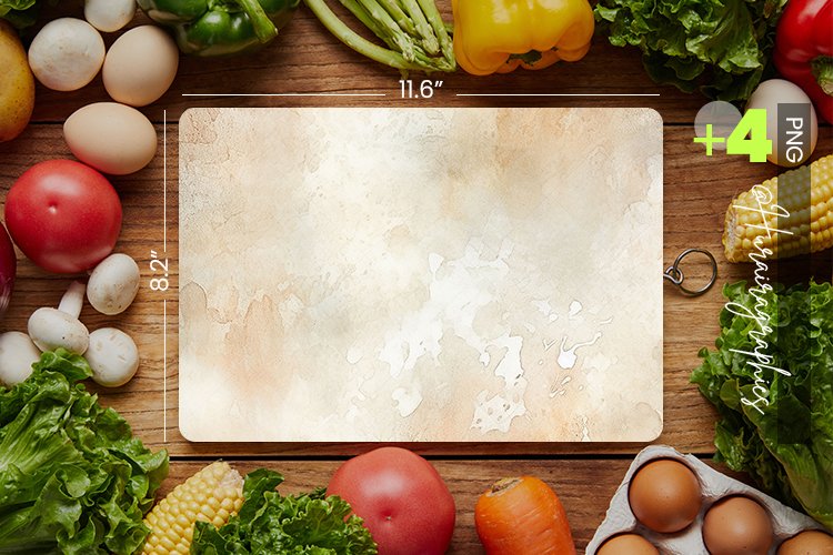Watercolor Brown Cutting Board Design - 04 Variations