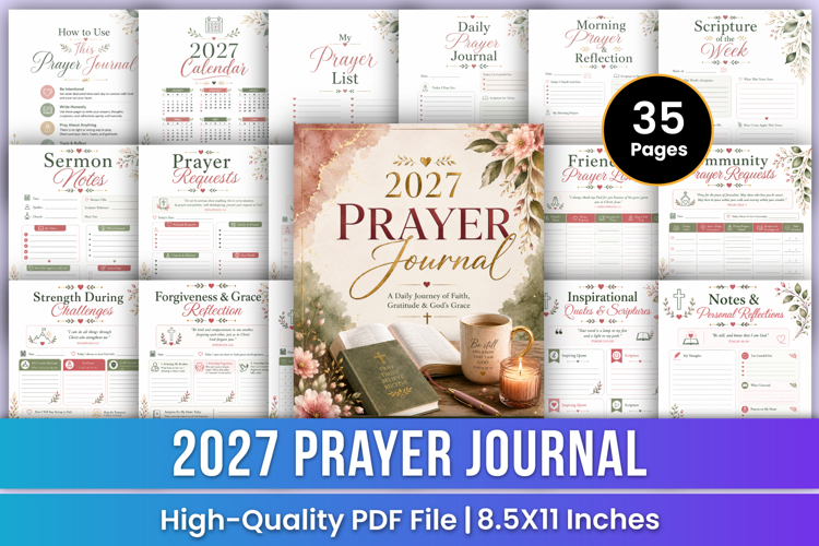 2027 Prayer Journal | Daily Prayer & Faith Reflection
