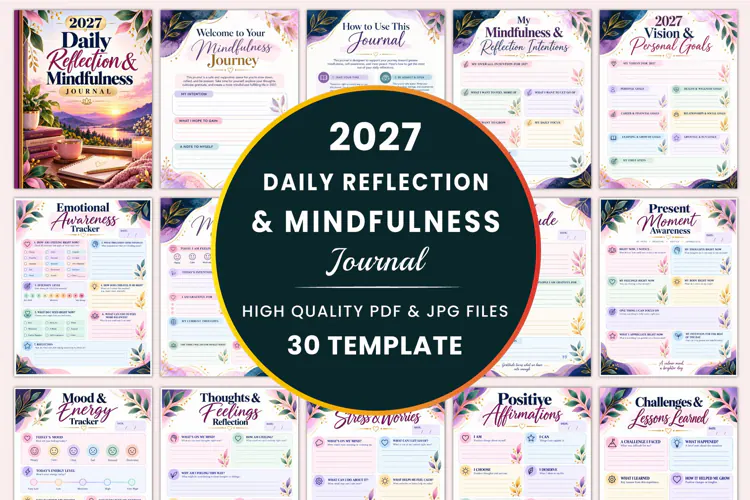 2027 Daily Reflection & Mindfulness Journal Kdp Interiors