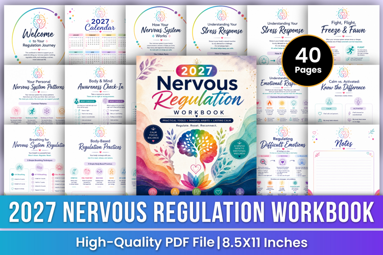 2027 Nervous Regulation Workbook | Stress Management