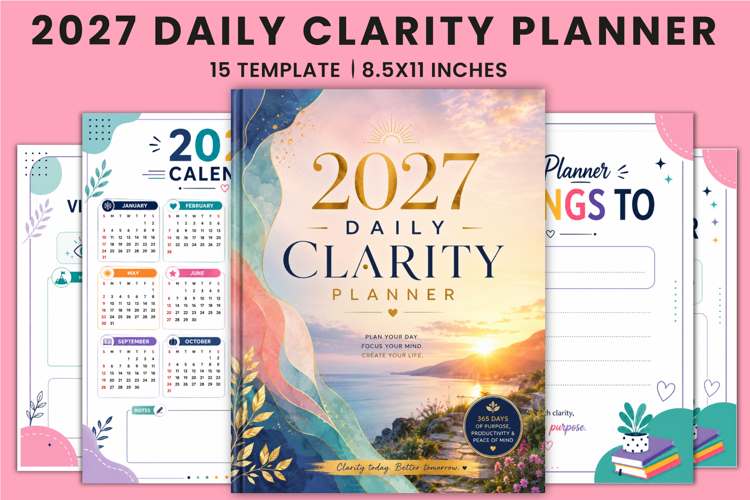 2027 Daily Clarity Planner Kdp interiors