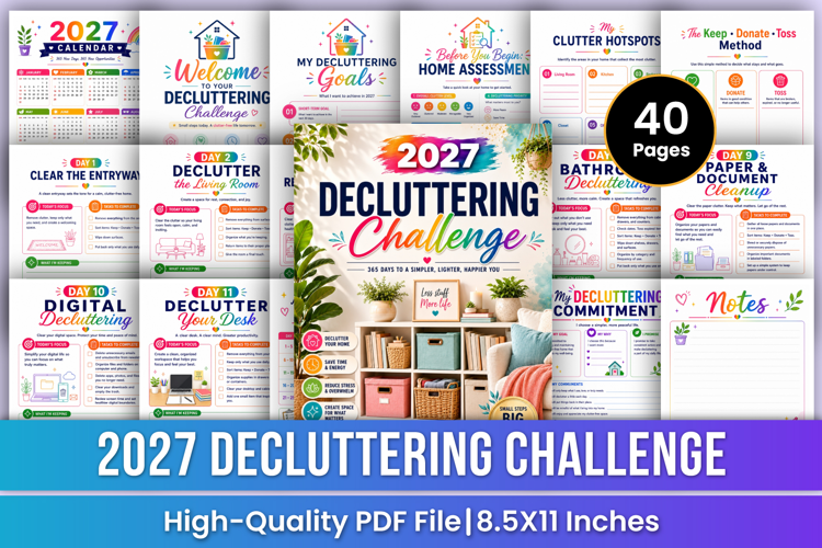 2027 Decluttering Challenge | 365-Day Decluttering, Home