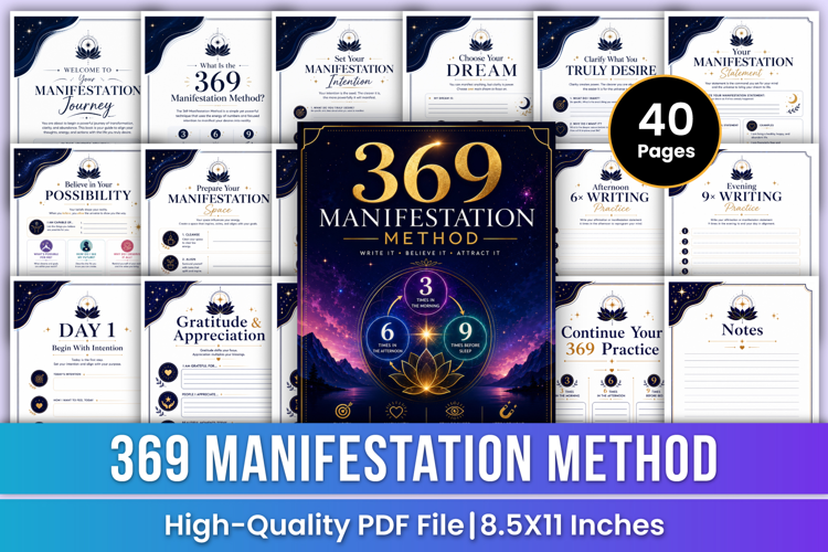 369 Manifestation Method Workbook | Manifestation Journal