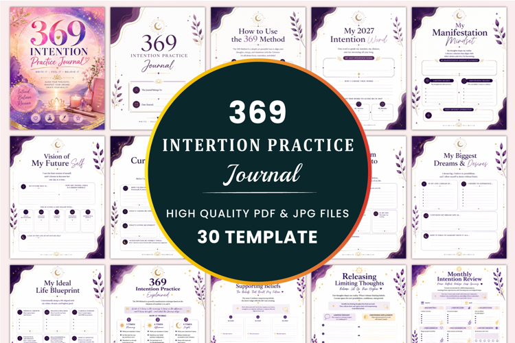 369 Intention Practice Journal Kdp templates