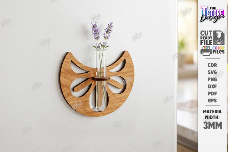 Magnet Plant Holder Laser Cut | Fridge Magnet Planter | CNC