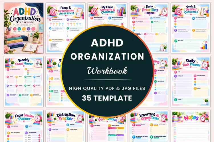 ADHD Organization Workbook kdp interiors