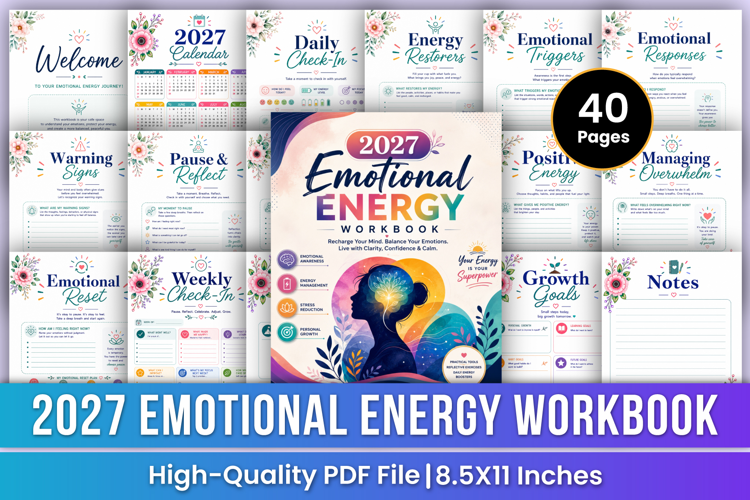 2027 Emotional Energy Workbook | Emotional Awareness, Stress