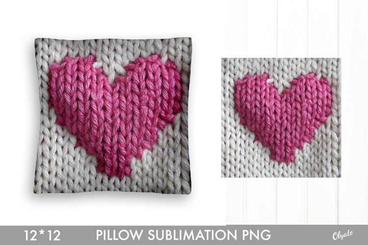 Crochet Pink Pillow Sublimation PNG