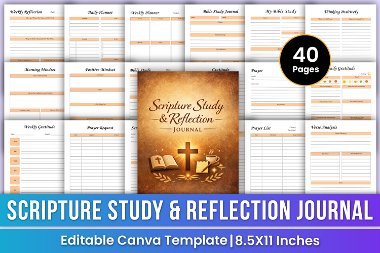 Scripture Study & Reflection Journal canva