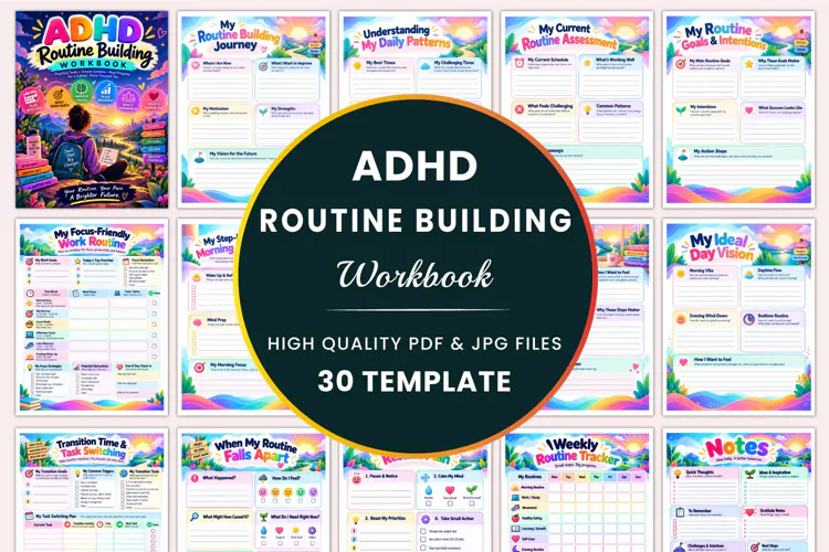 ADHD Routine Building Workbook kdp interiors