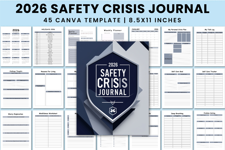 2026 Safety Crisis Plan Journal Canva templates