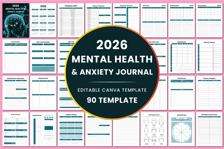 2026 Mental Health   Anxiety Journal KDP Interior