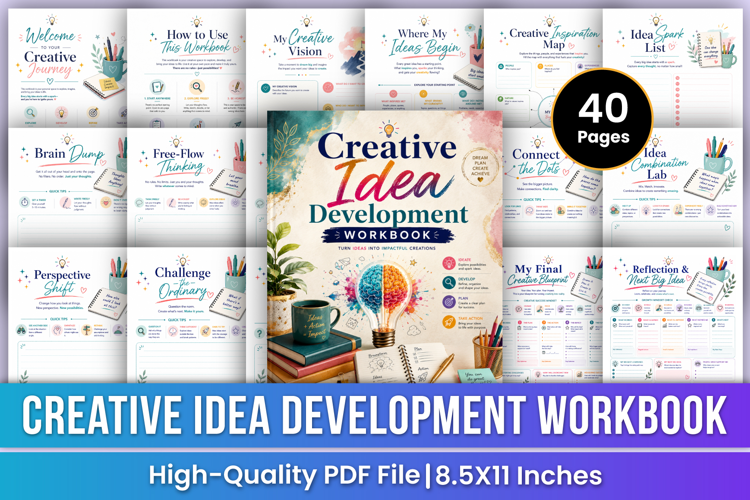 Creative Idea Development Workbook | Brainstorming, Idea