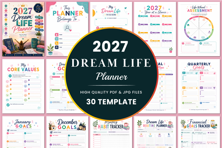 2027 Dream Life Planner Kdp interiors