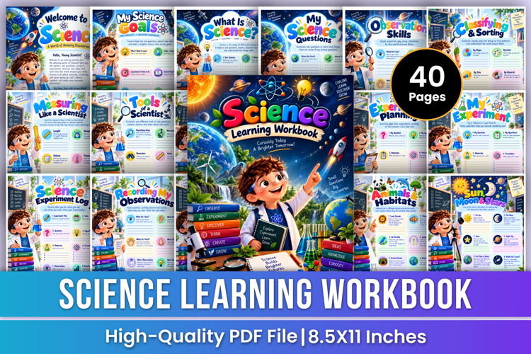 Science Learning Workbook for Kids | Experiments, STEM