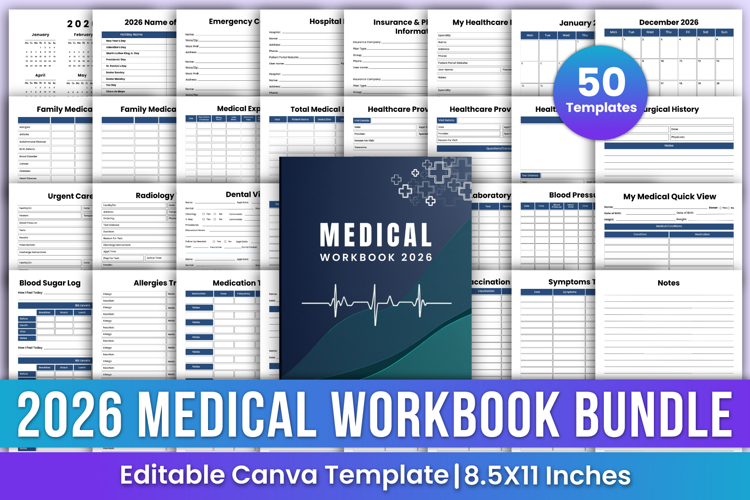 2026 Medical Workbook Canva Template