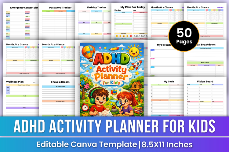 ADHD Daily Planner Templates