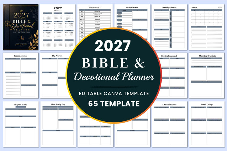 2027 Bible & Devotional Planner Kdp interiors example image 1