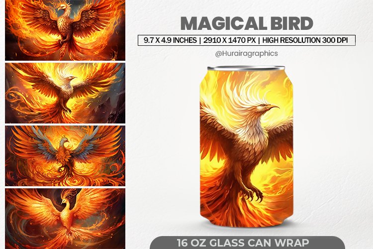 Magical Bird Can Wrap,16 Oz Tumbler Sublimation