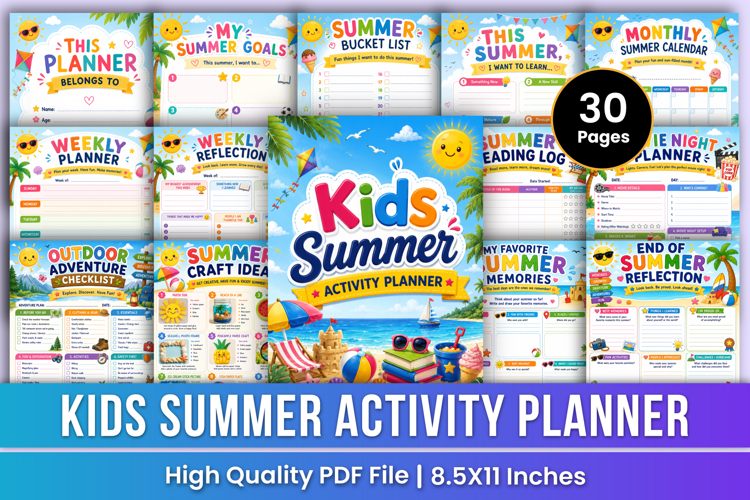 Kids Summer Planner | Fun & Activities