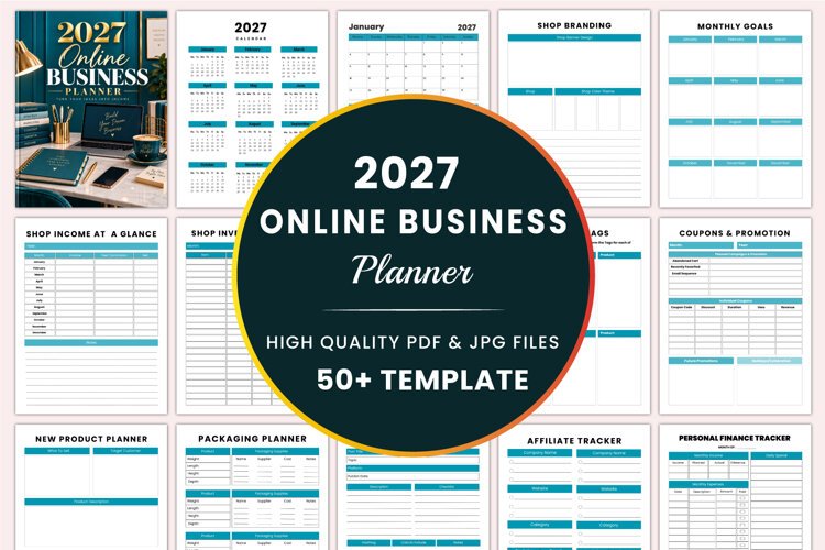 2027 Online Business Planner Kdp interiors example image 1