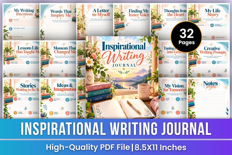 Inspirational Writing Journal | Creative Writing example image 1