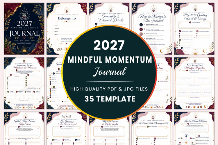 2027 Mindful Momentum Journal Kdp interiors example image 1