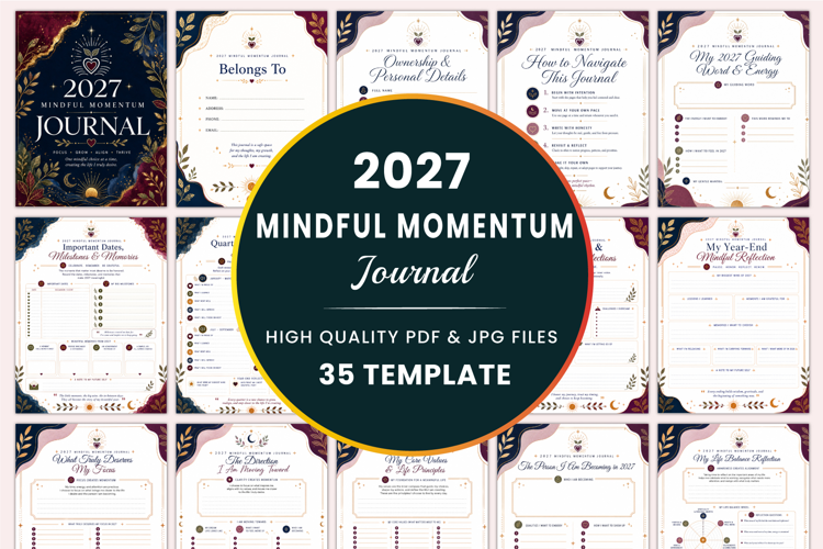 2027 Mindful Momentum Journal Kdp interiors