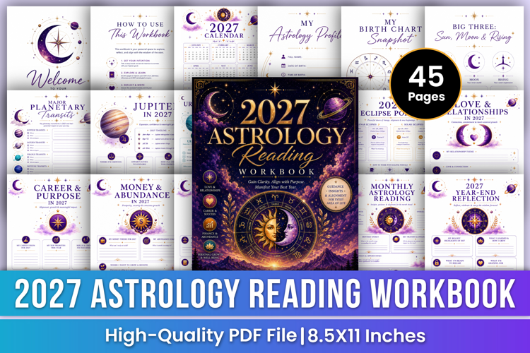 2027 Astrology Reading Workbook | Birth Chart, Planetary