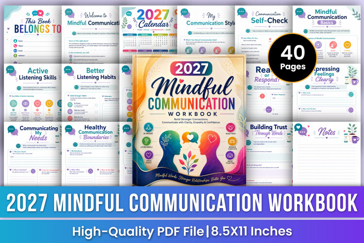 2027 Mindful Communication Workbook | Communication Skills example image 1