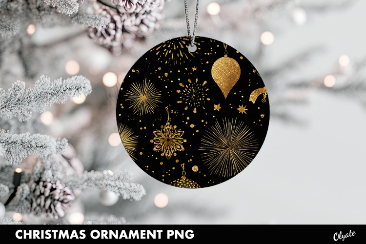 Christmas Black Ornament PNG