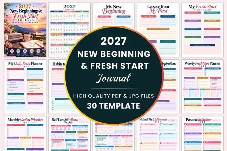 2027 New Beginnings & Fresh Start Journal