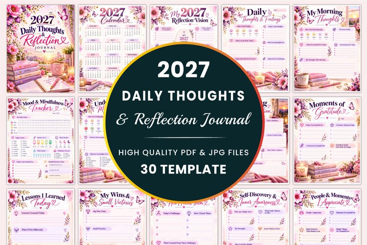 2027 Daily Thoughts & Reflection Journal example image 1