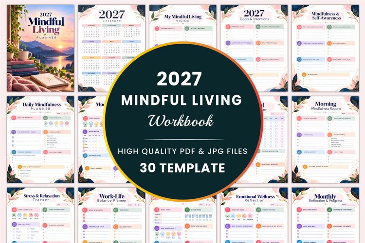 2027 Mindful Living Planner Kdp interiors example image 1