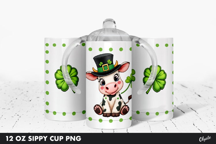 St Patrick’s Day Kids, Sippy Cup Sublimation PNG