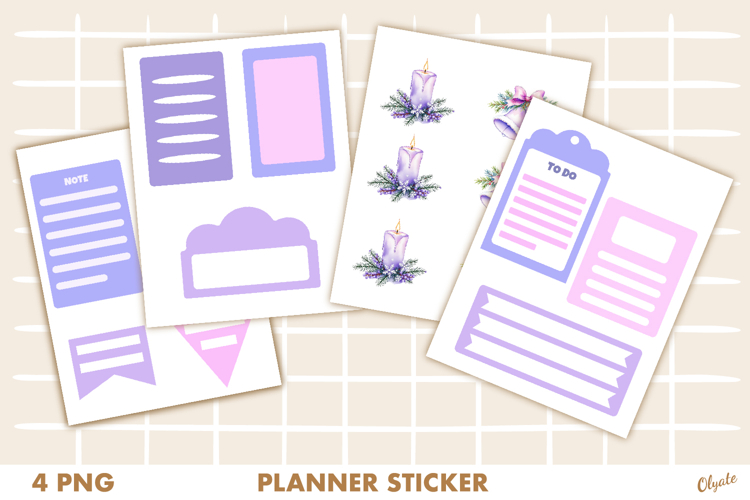 Christmas Planner PNG. Planner Stickers PNG