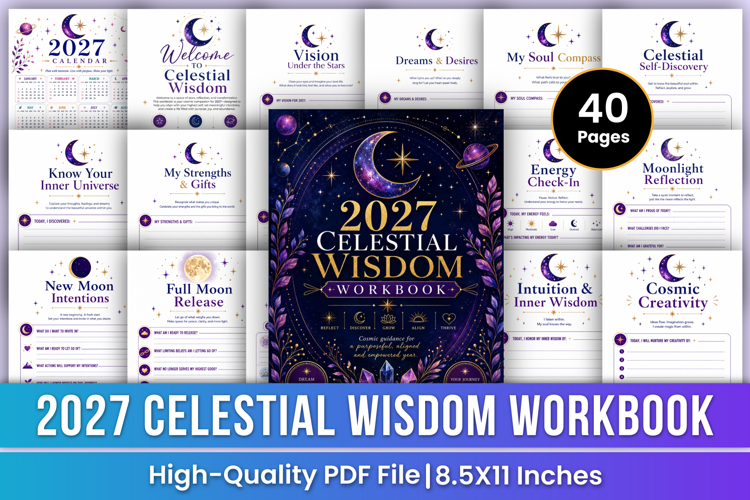 2027 Celestial Wisdom Workbook | Cosmic Self-Discovery