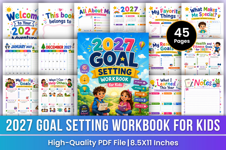 2027 Goal Setting Workbook for Kids