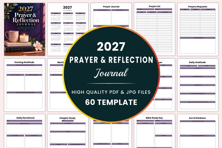 2027 Prayer & Reflection Journal Kdp interiors example image 1