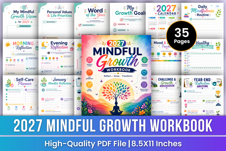 2027 Mindful Growth Workbook | Growth & Mindfulness