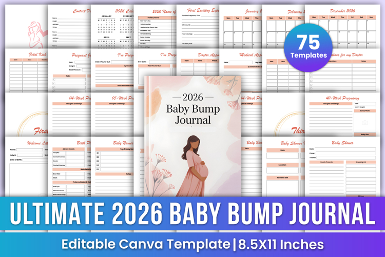 2026 Baby Bump Journal | Pregnancy Journey Memory Book