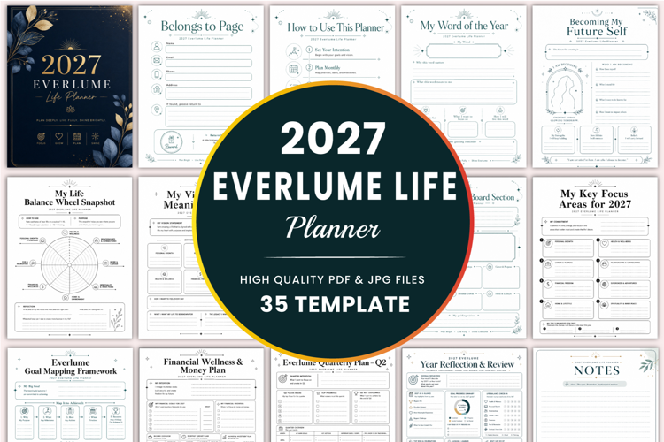2027 Everlume Life Planner kdp interiors