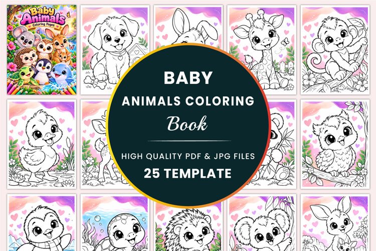 Baby Animals Coloring Pages example image 1