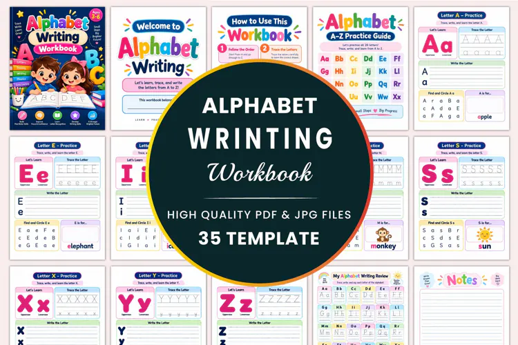 Alphabet Writing Workbook Kdp interiors